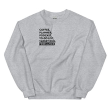 Load image into Gallery viewer, Unisex Sweatshirt - Coffee, Planner, Freelance