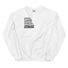 Load image into Gallery viewer, Unisex Sweatshirt - Coffee, Planner, Freelance