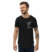 Load image into Gallery viewer, The Virtual Savvy Logo - Men&#39;s Curved Hem T-Shirt
